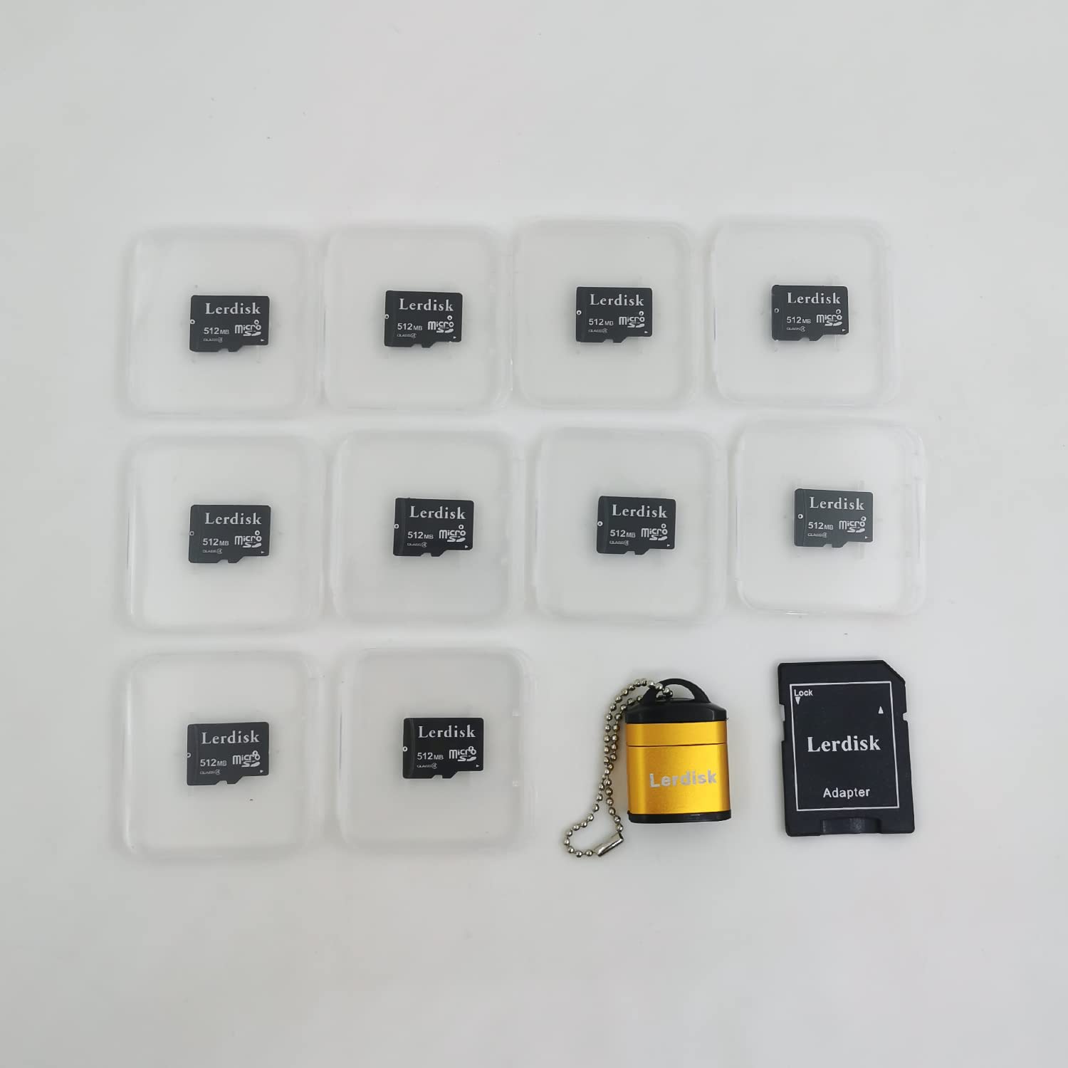 Lerdisk Factory Wholesale Micro Sd Card 512Mb Pack Of 10 In Bulk Small Capacity For Small Files Only,Not Suitable For Camera,Pho