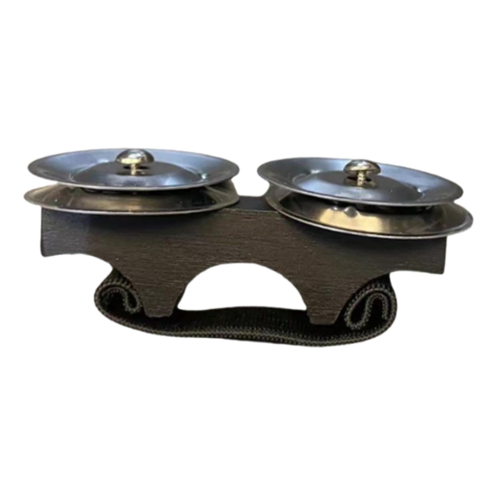 HEAVENGLOW Finger Tambourine Hand Drum Hand Tambourine Bell for Performance Live Rhythm Black|Tambourines|Musical InstrumentsGea