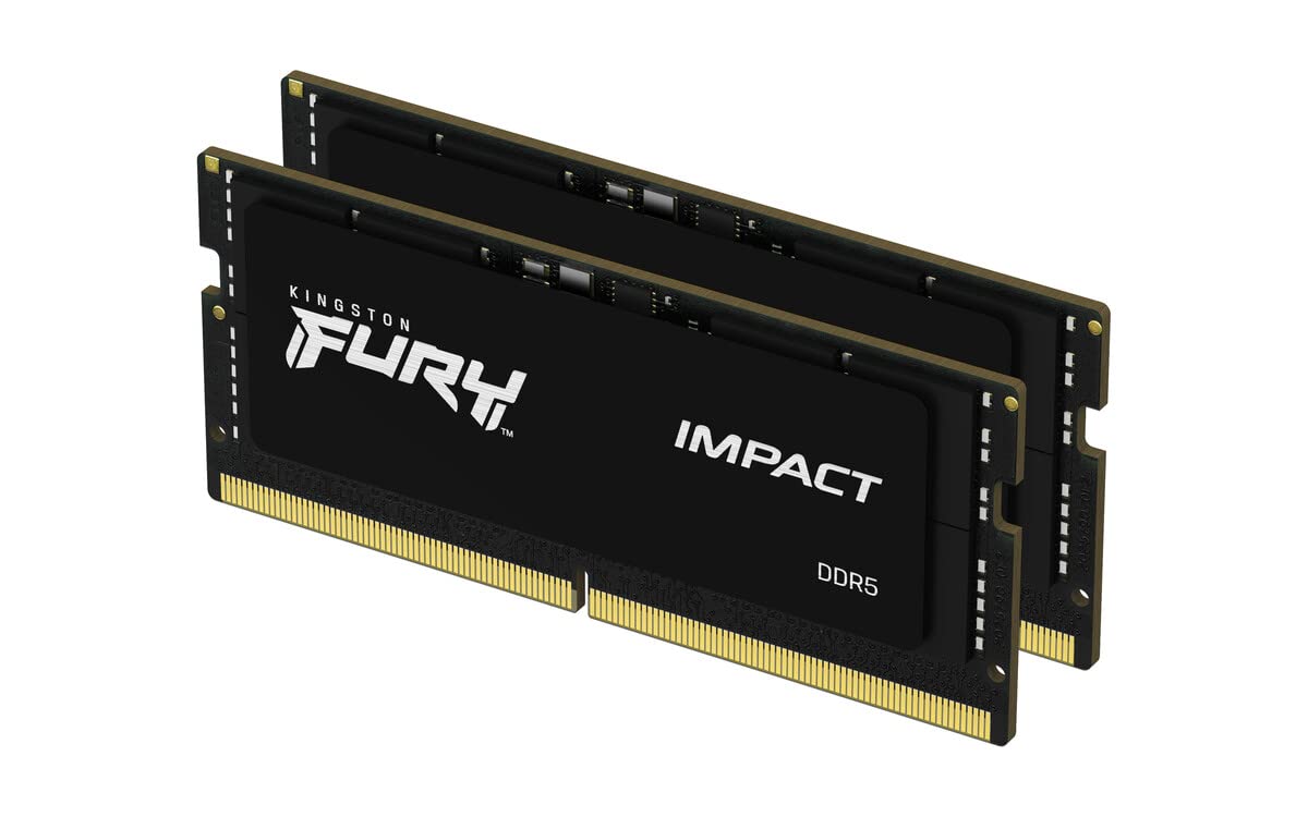 Kingston Fury Impact 32Gb (2X16Gb) 6000Mt/S Cl38 Ddr5 Sodimm | Intel Xmp 3.0 | Plug N Play | Laptop Memory | Kit Of 2 | Kf560S38