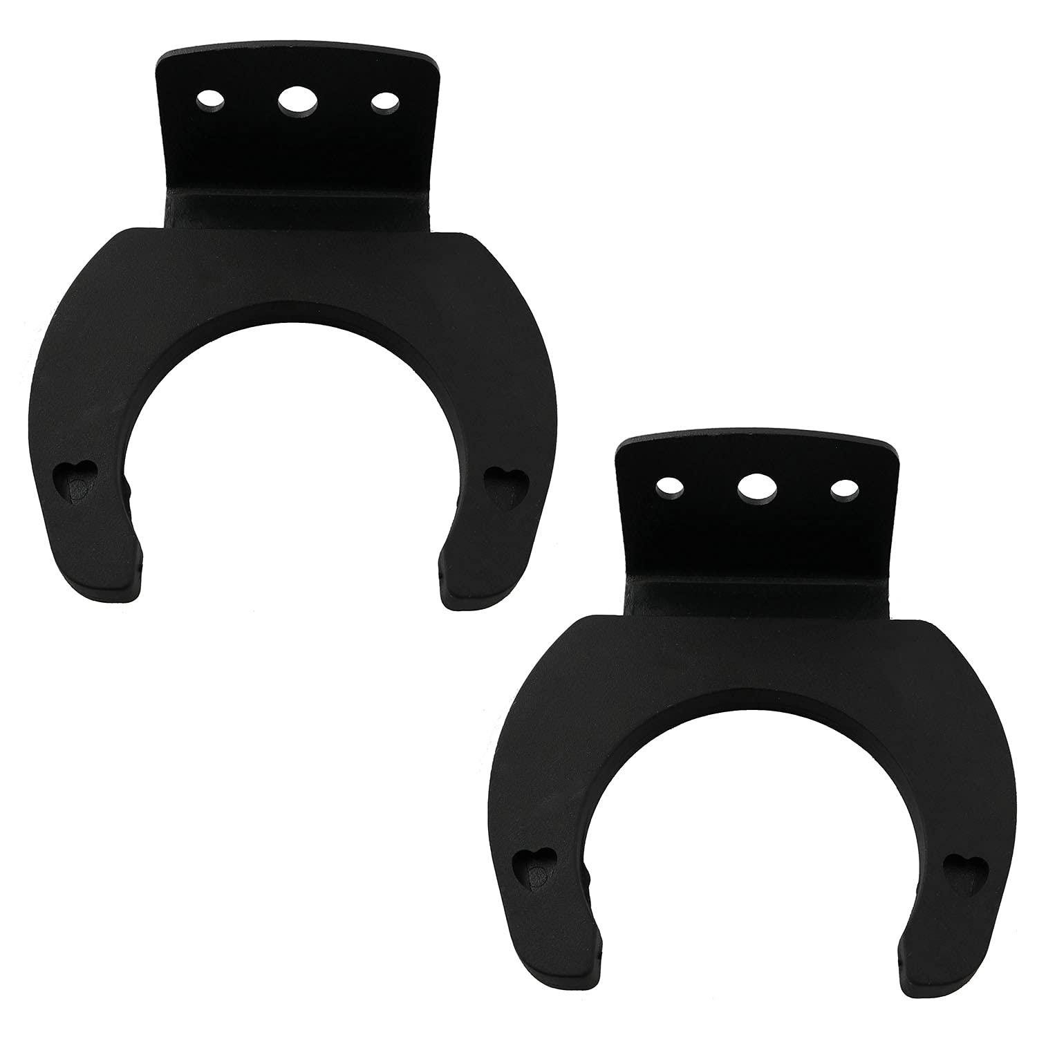 LQ Industrial Microphone Hook Holder 2PCS Black Wireless Microphone Hook Stands Hanger Wall Clip Clamp Holders Mic Stands Bracke