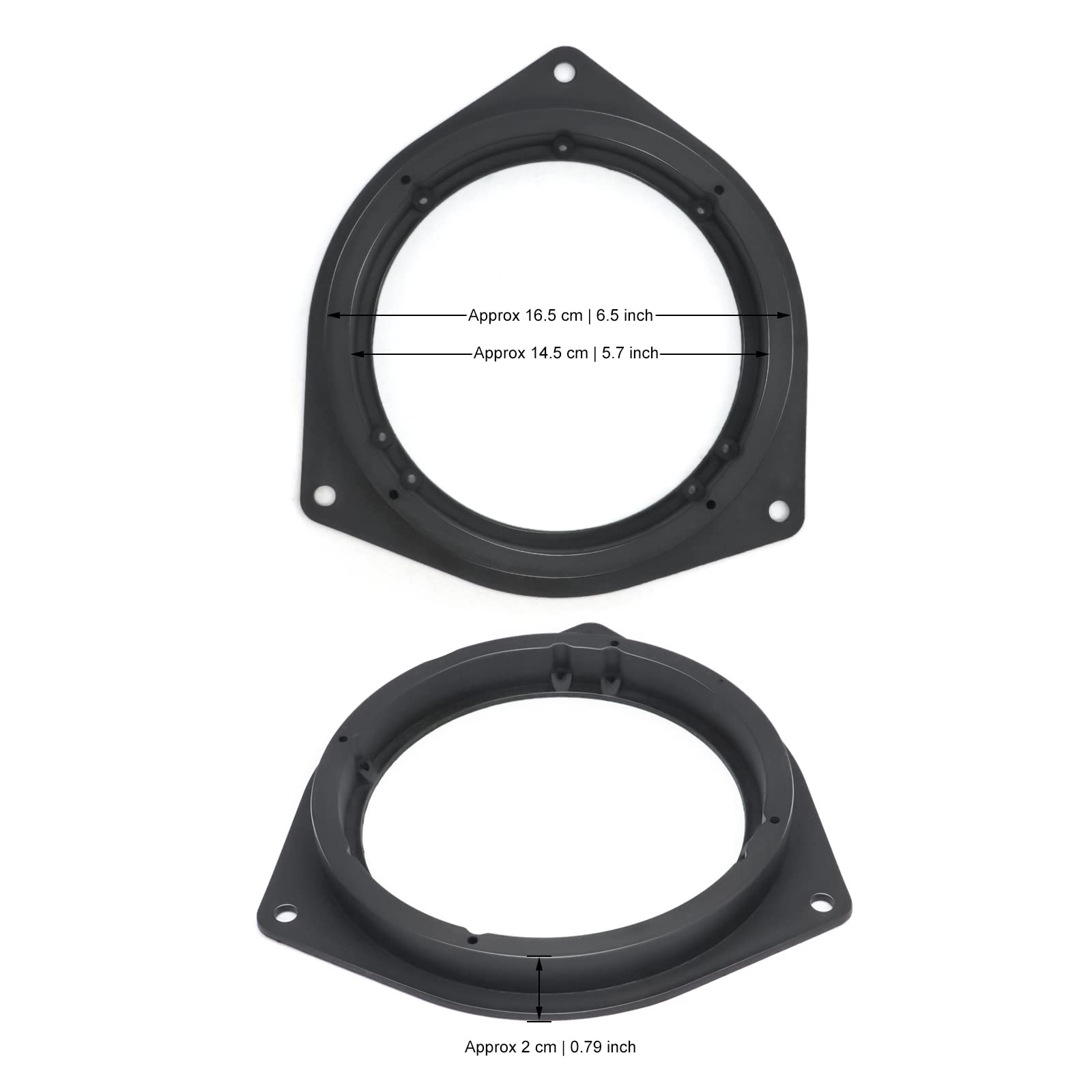 Reamtop 6.5'' Aftermarket Plastic Black Speaker Adapter. Fitted For Toyota Avalon, Corolla, Highlander, Prius, Rav, Solara, Taco