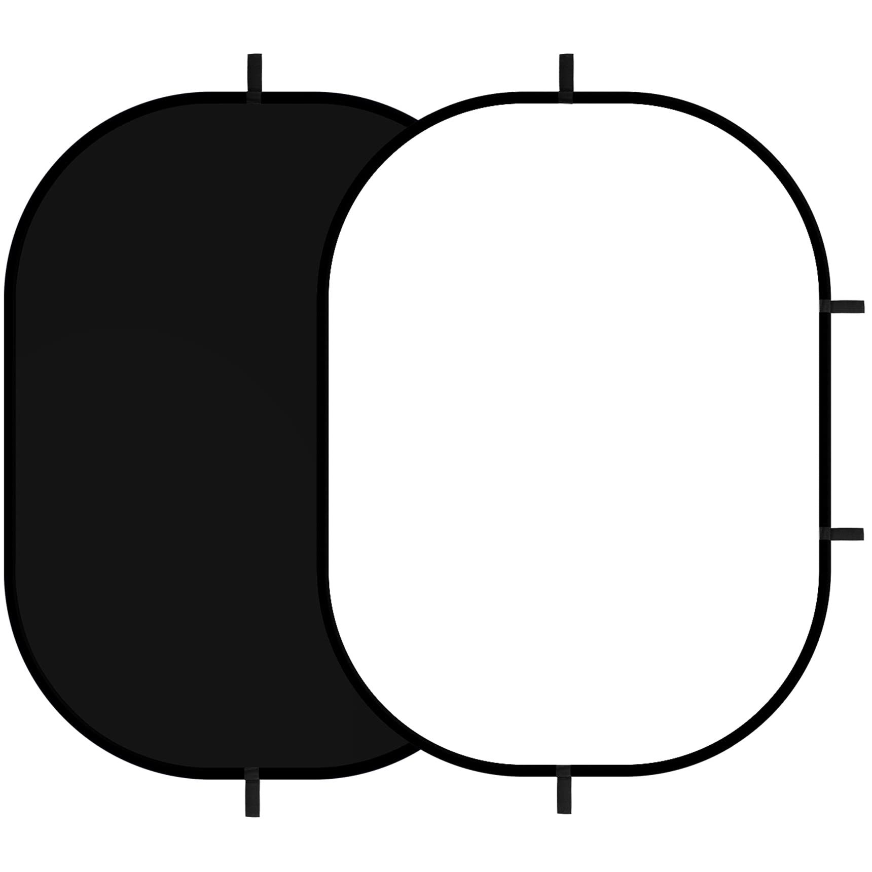 Selens 3.2X4.9Ft Black White Backdrop For Photography, Pop Up Collapsible Backdrop, 2 In 1 Muslin Self Tape Backdrop With Carry