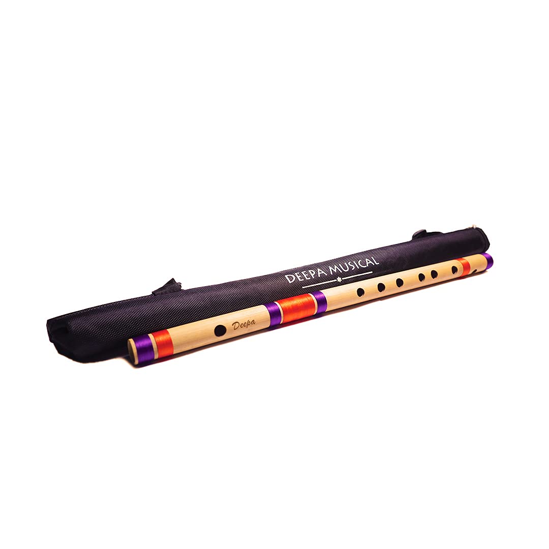 Deepa Musical B Natural Base Flute (20 Inches) RightHanded Premium Flute With Cover