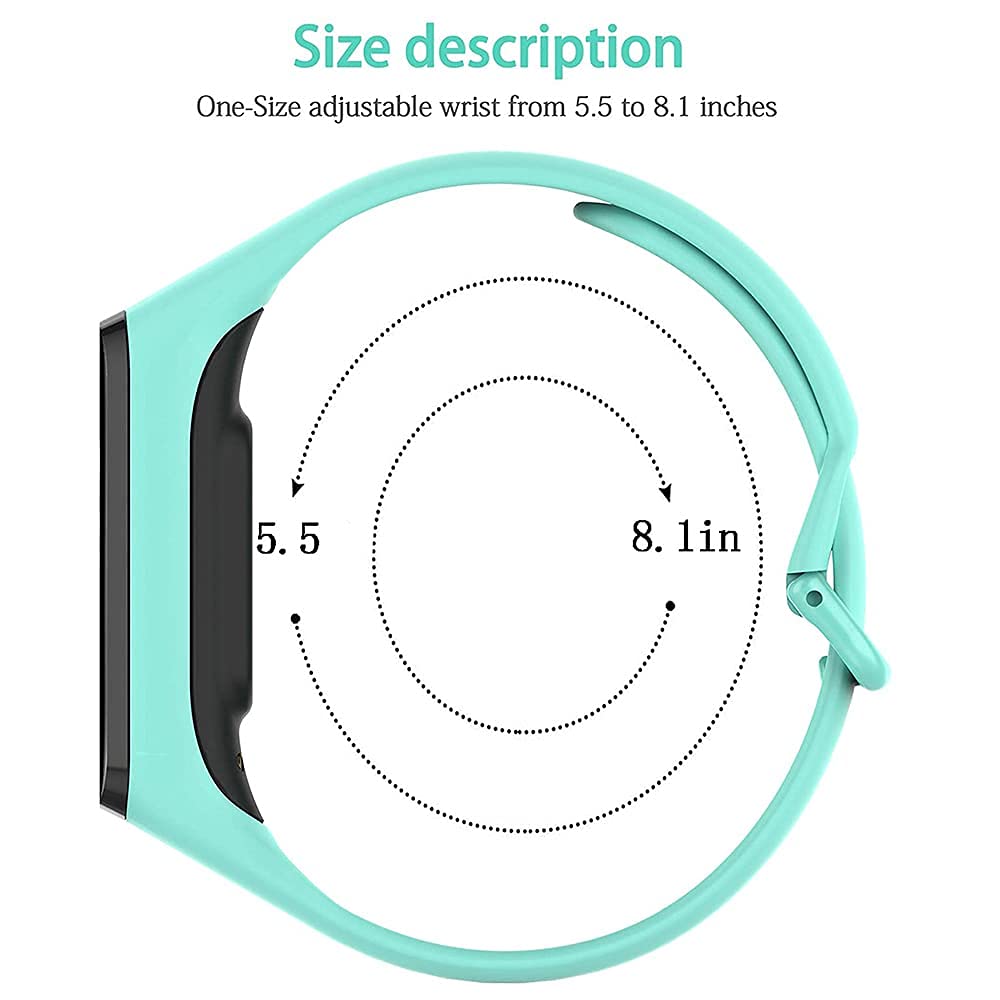 6 Pack Replacement Bands Compatible With Samsung Galaxy Fit 2 Sm-R220 For Women Men Classic Watch Band Strap Wristband For Galax