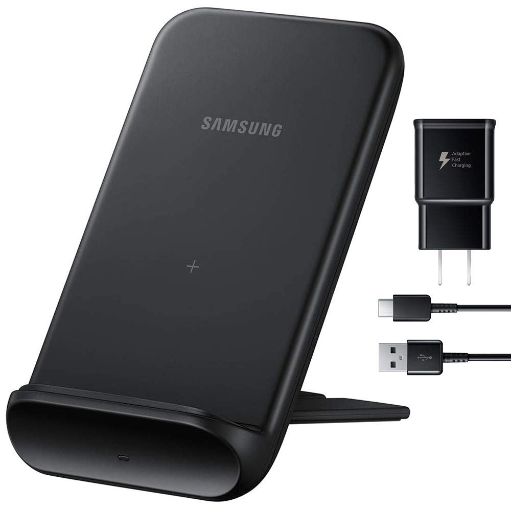 Samsung Official 2020 9W Convertible Wireless Fast Charging Stand  Pad Or Stand Position (Black)