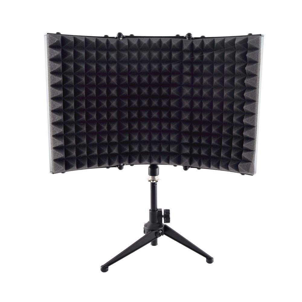Pyle Sound Isolation Recording Booth Shield   2'' Thick Foldable Studio Microphone Dampening Filter Foam Cube, Audio Acoustic No