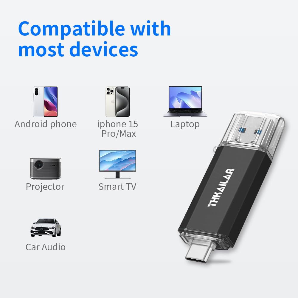 Thkailar Usb C Thumb Drive 128Gb Otg Usb 3.1 Flash Drive Dual For Business Traveler Compatible With Android Phone/Pc/Mac Pro Ext