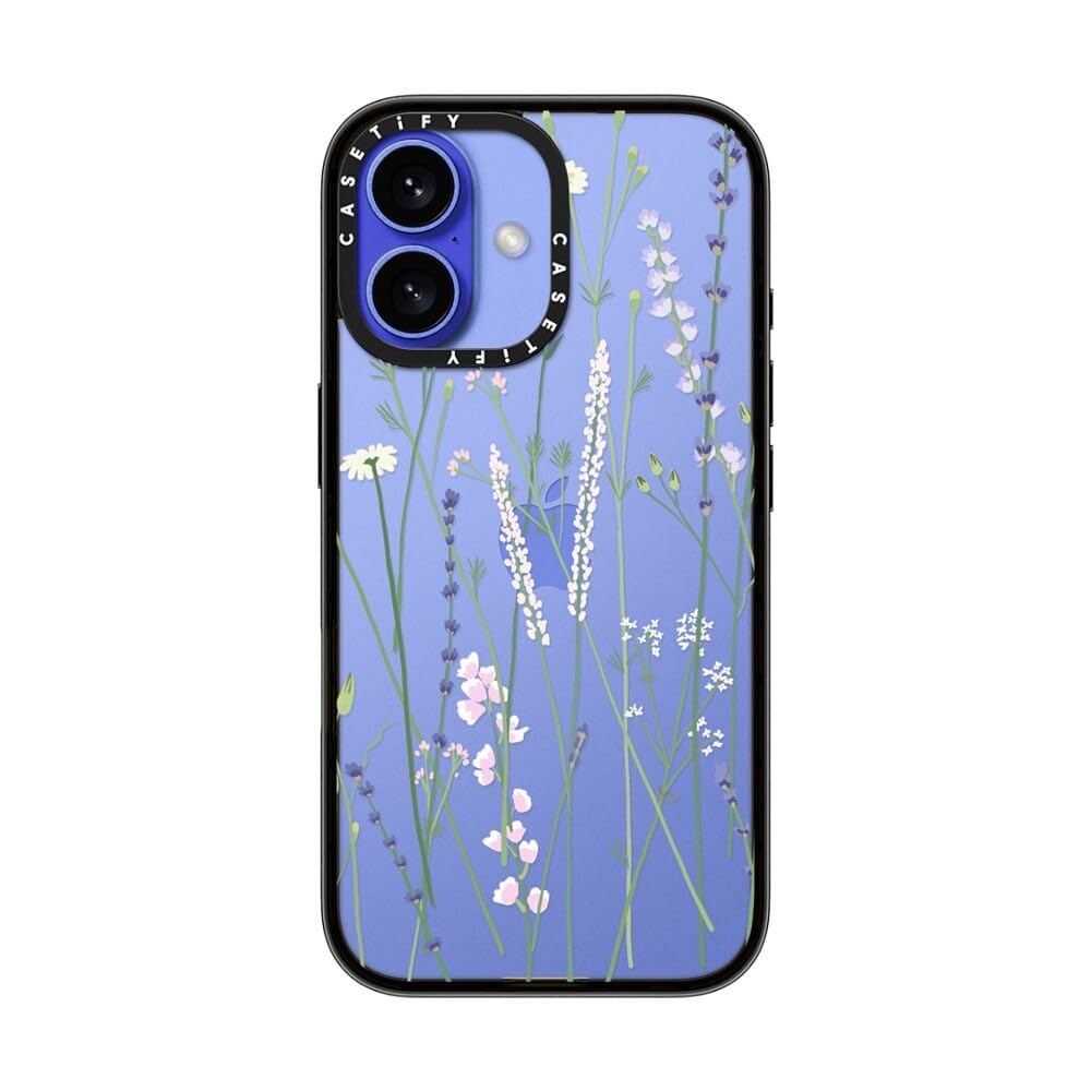 Casetify Compact Case For Iphone 16 [Lightweight / 4 Ft. 2X Military Grade Drop Protection/Slim]   Gigi Garden Florals   Clear B