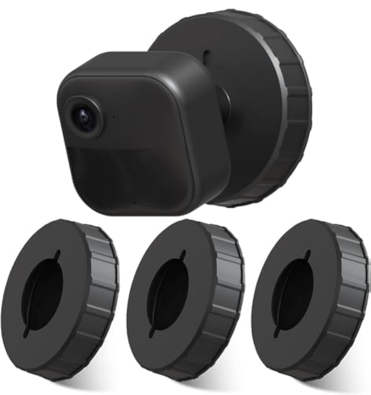 Zhandeyua Adhesive Wall Mount For Blink Camera Mount No Drilling Screwing Bracket For Blink Outdoor/Blink Mini/Blink Indoor Camera Round Mount Cameras Quick Paste Installation,Black 3 Pack