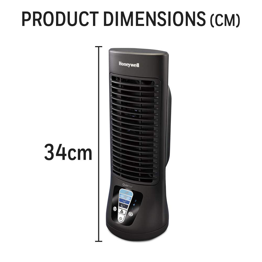 Honeywell Quietset Fan With Oscillation Function, Individual, Mini Fan Column, Silent 1 Unit