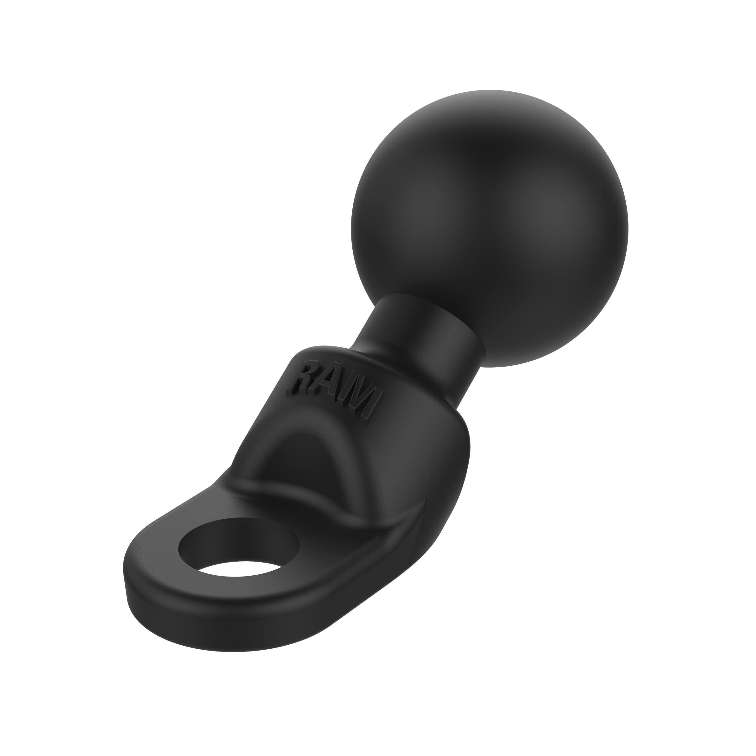 RAM MOUNTS 9mm Bolt Head Adapter Ball Base, B Size 1 Ball, Angled Motorcycle Mirror Mount Base RAM-B-272U