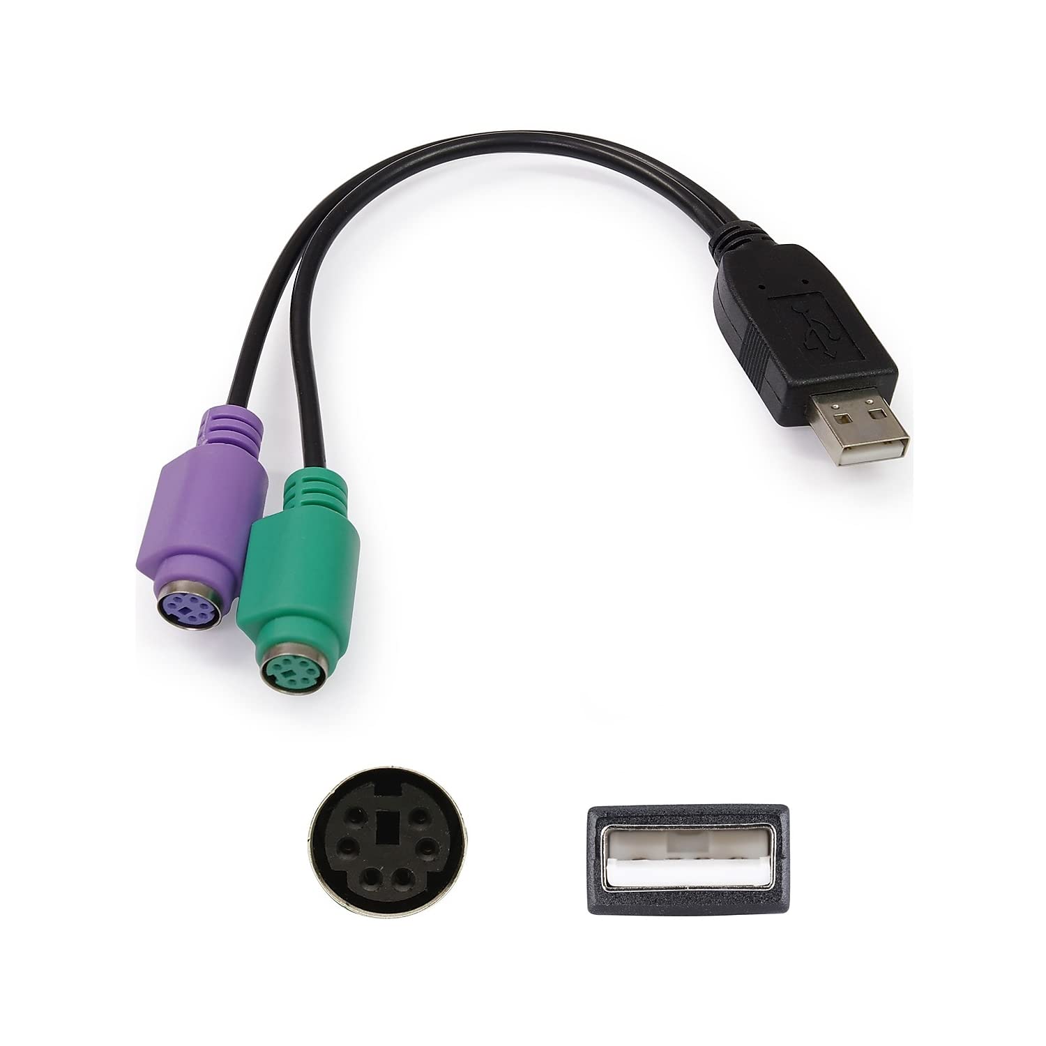 Addon 5 Pack Of 20.00Cm (8.00In) Usb 2.0 (A) Male To Ps/2 Female Grey Adapter Ca