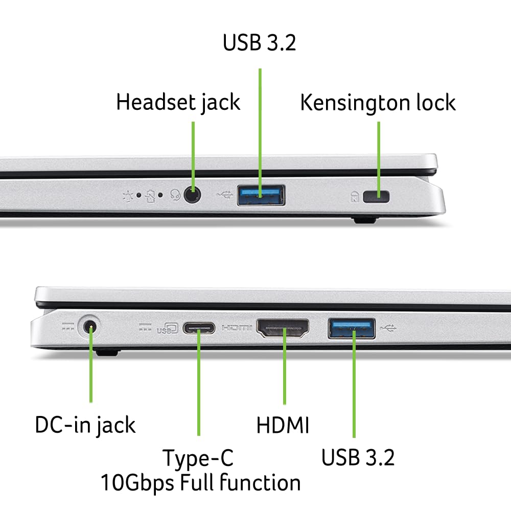 Acer Aspire 3 A314 36P 35Uu Slim Laptop | 14.0'' Full Hd Ips Display | Intel Core I3 N305 Processor | Intel Uhd Graphics | 8Gb L