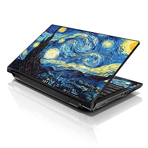Elton Van Gogh Starry Night Theme 3M Skin Case Vinyl Laptop Skin Case Sticker Reusable Protector Cover Case For 11.6Inch 15.6Inch Inc