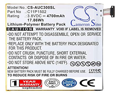 Replacement Battery For Asus P023 Z300C Z300Cg Z300Cxg Zd300M Zenpad 10 Zenpad 10.1 Part No Asus C11P1502 (1Icp3/108/118) C11P15