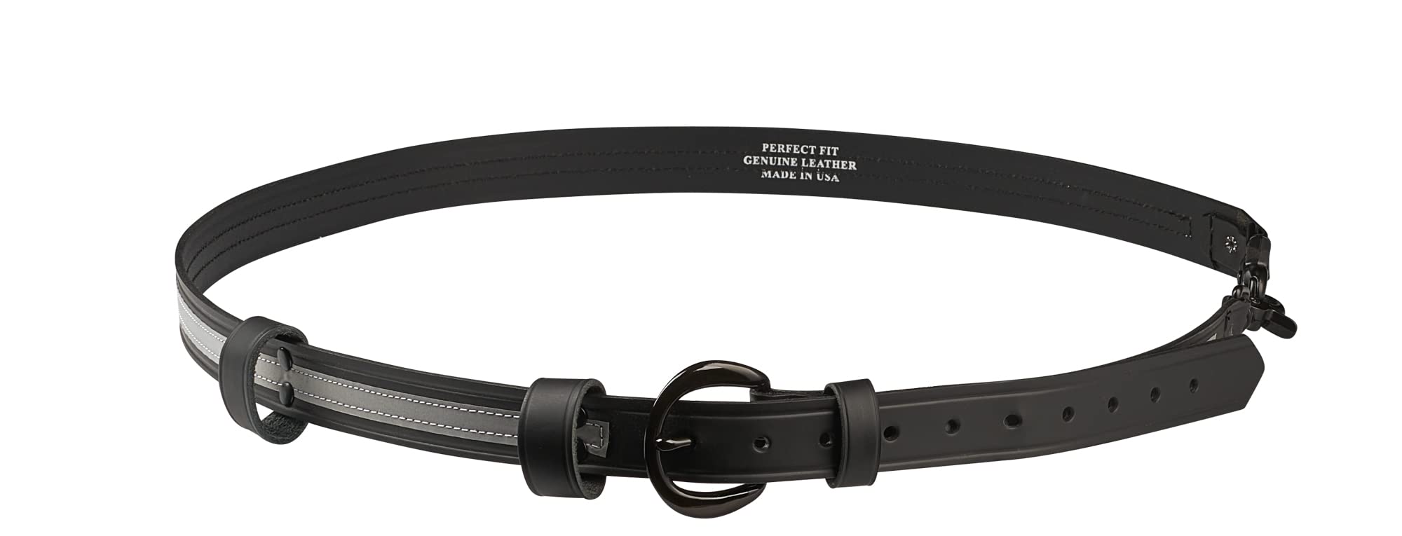 Perfect Fit Shield Wallets Leather Firefighters Radio Strap Black Hardware Premium Quality Black Leather With Reflective Stripe