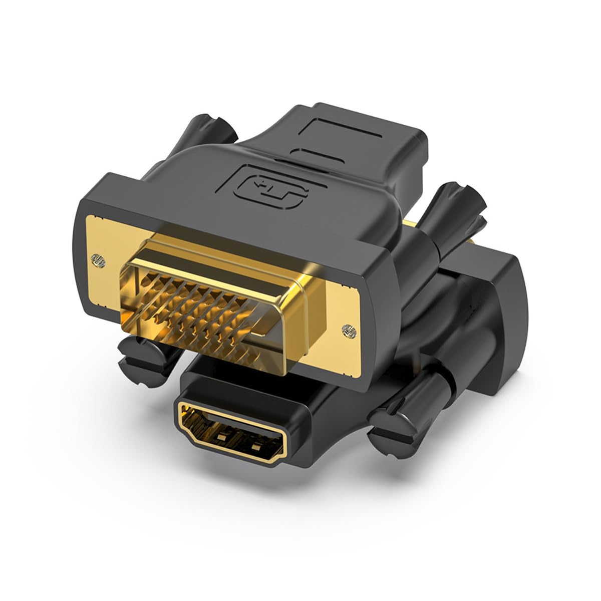Herfair Dvi To Hdmi Adapter [2 Pack] Hdmi To Dvi Bidirectional Adapter Dvi D(24+1) Male To Hdmi Female Converter For Monitor, Computer, Projector, Tv, Ps3/4, Switch And More (1080P Resolution)