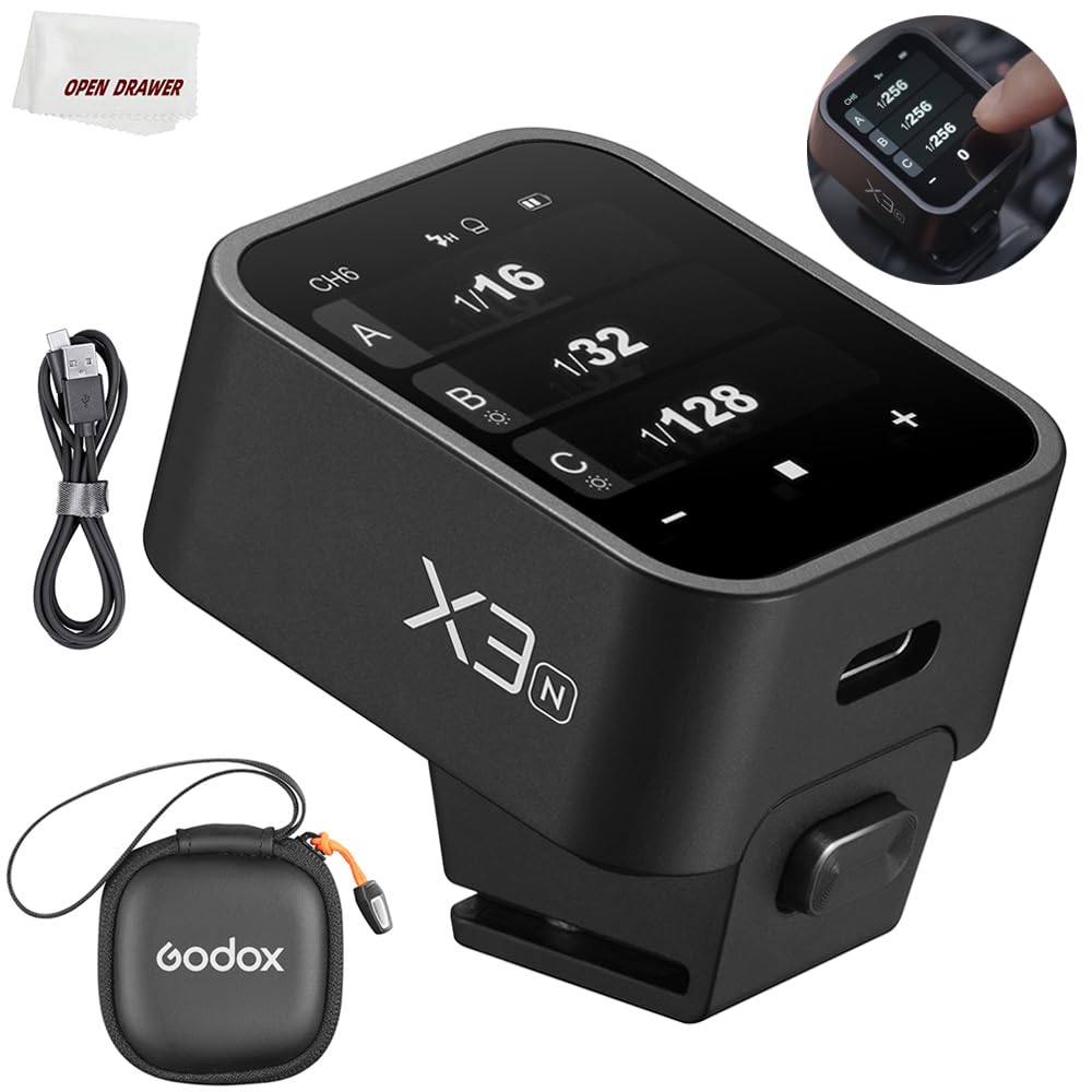 Godox X3N X3 N X3 N Trigger, Godox Flash Trigger, Touch Screen Ttl Wireless Flash Trigger, With Tcm Conversion, Built In 3.7V 85