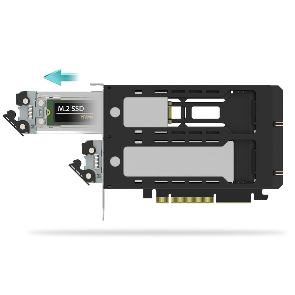 ICY DOCK RD MB842M5PB 2B M.2 NVMe SSD t PCIe5.0x8 Mobile Rack Enclosure RTL