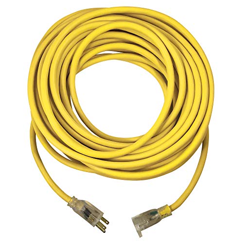 U.S. Wire 25 Ft. Power On Illuminated Plug Temp Flex 35 Cord, Yellow, 300V, Sjtw A 12/3
