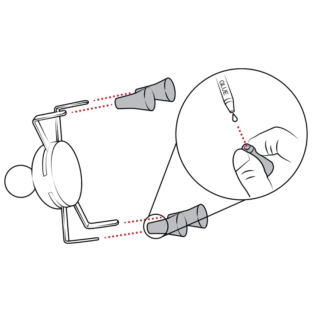 Ram Mounts X-Grip Rubber Cap 4-Pack Replacement Rap-Un-Cap-4U (Black)
