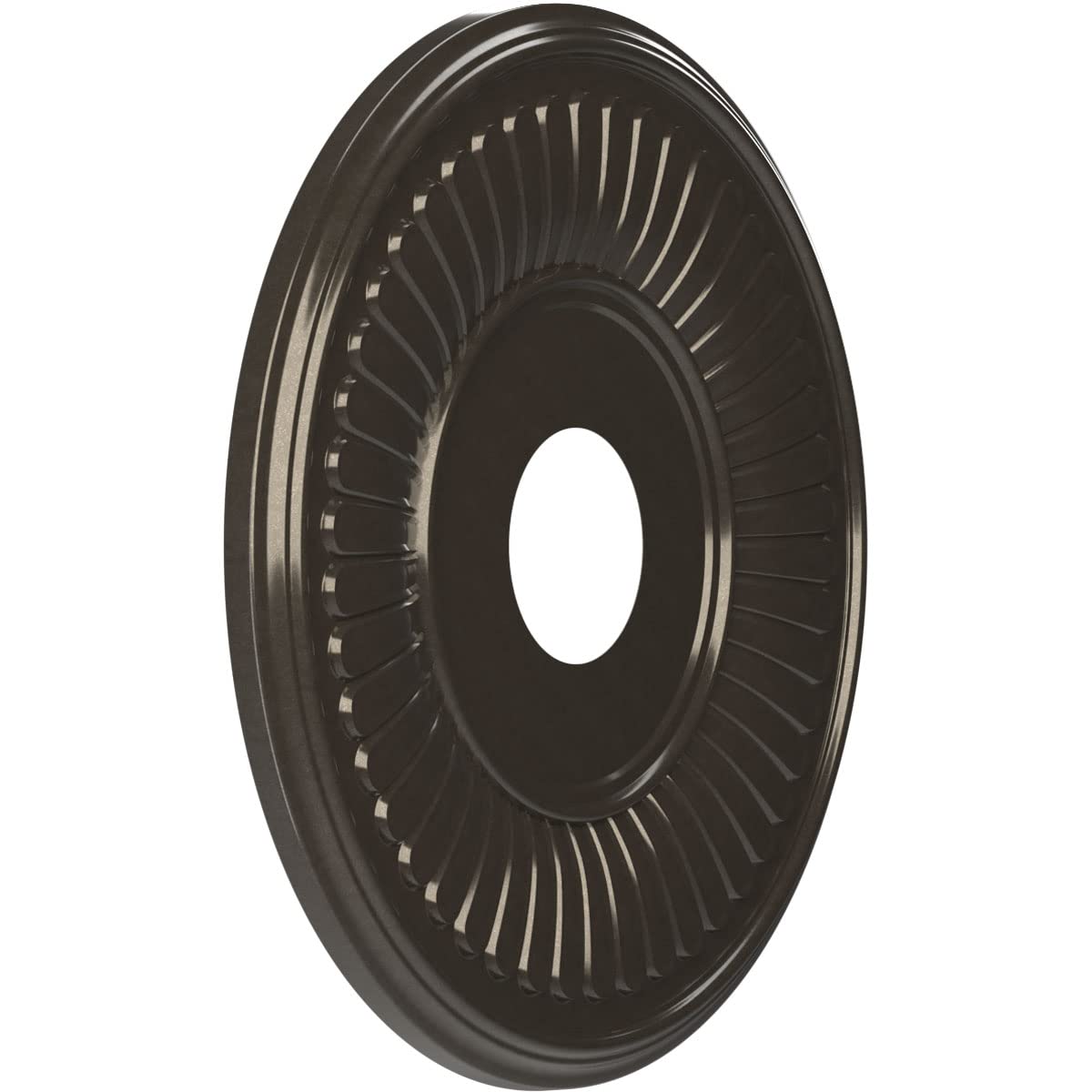 Ekena Millwork Cmp16Becch Berkshire Thermoformed Pvc Ceiling Medallion (Fits Canopies Up To 7), 16Od X 3 1/2Id X 1P, Metallic Ch