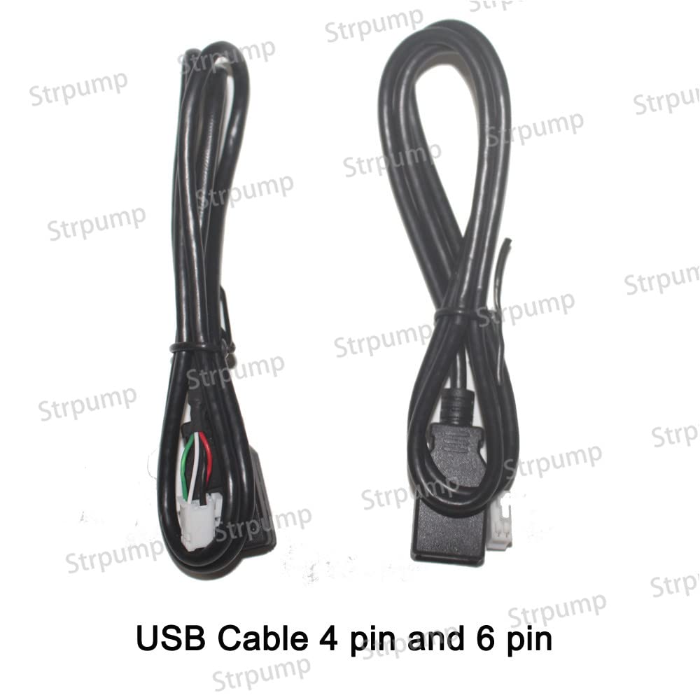 Strpump Universal Car Stereo Radio Accessories Set Rca With 4G Sim Card Slot Usb Cables Cam In Adapter Mic Cable Wire Adapter Au