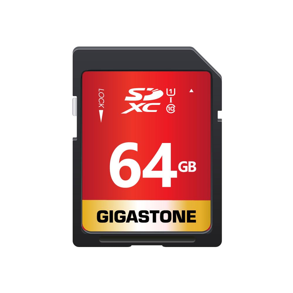 Gigastone 64GB SD Card UHS I U1 Class 10 SDXC Memory Card High Speed Full HD Video Canon Nikon Sony Pentax Kodak Olympus Panasonic Digital Camera