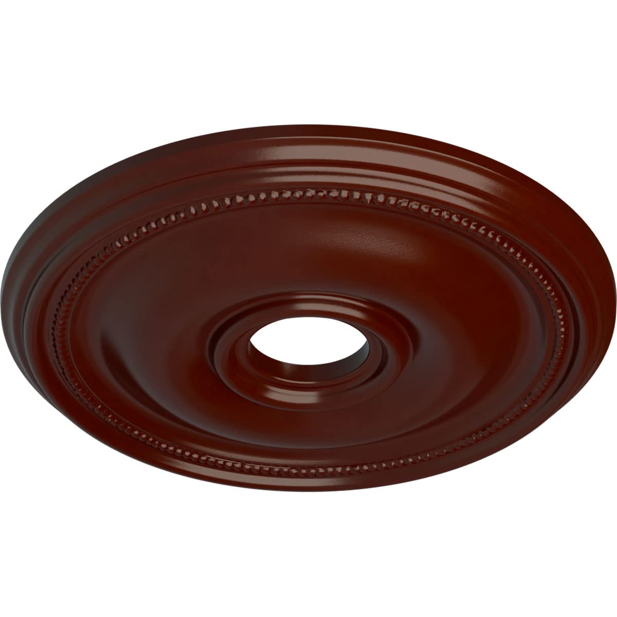 Ekena Millwork Cm18Brbmf Bradford Ceiling Medallion, 18 1/8''Od X 3 3/4''Id X 1 1/8''P, Hand Painted Brushed Mahogany