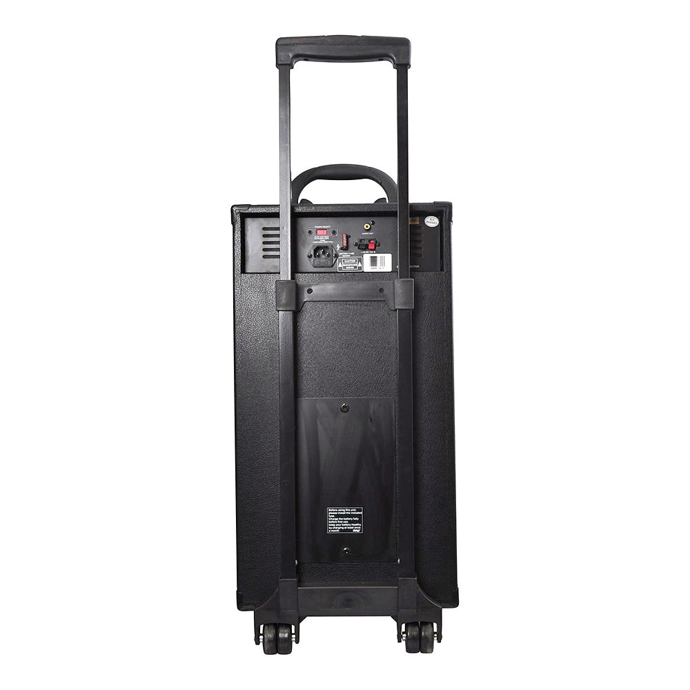 Pyle Outdoor Portable Wireless Bluetooth Pa Loud Speaker Stereo Sound System With 10 Inch Subwoofer, Mid Range Tweeter, Recharge