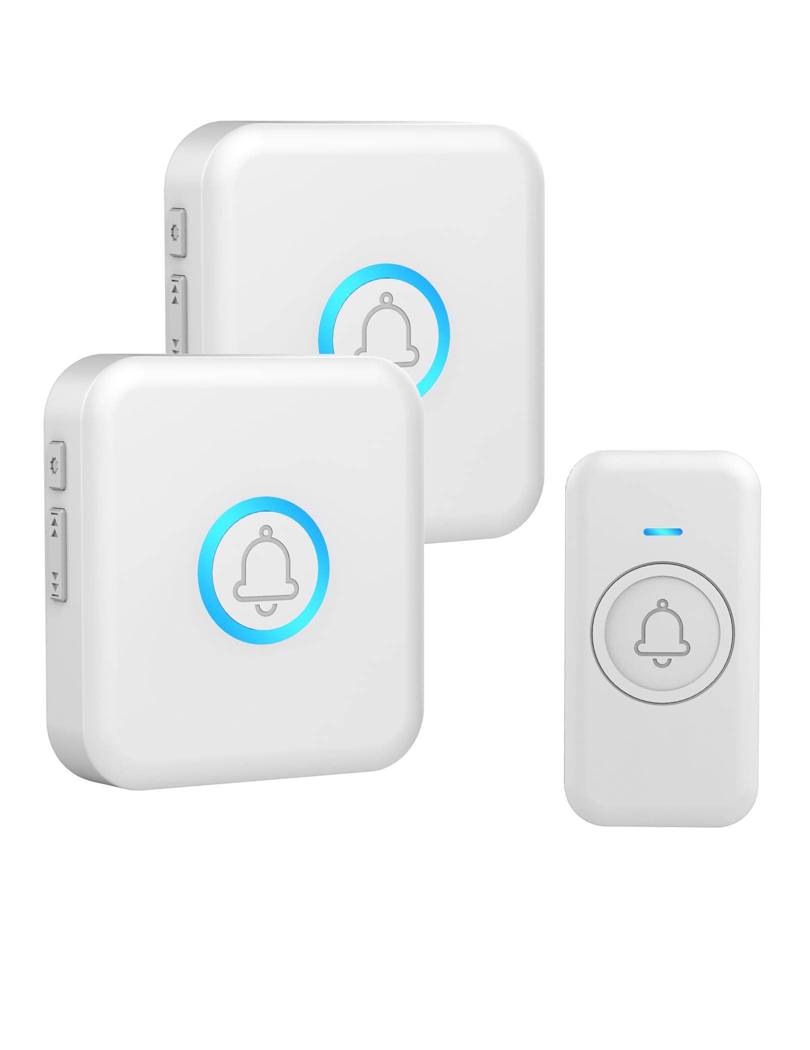 Fovksuc Wireless Doorbell, Classroom Doorbell, With 60 Chimes 5 Levels Volume And Led Flash, 1000Ft Range 2 Receivers + 1 Waterp