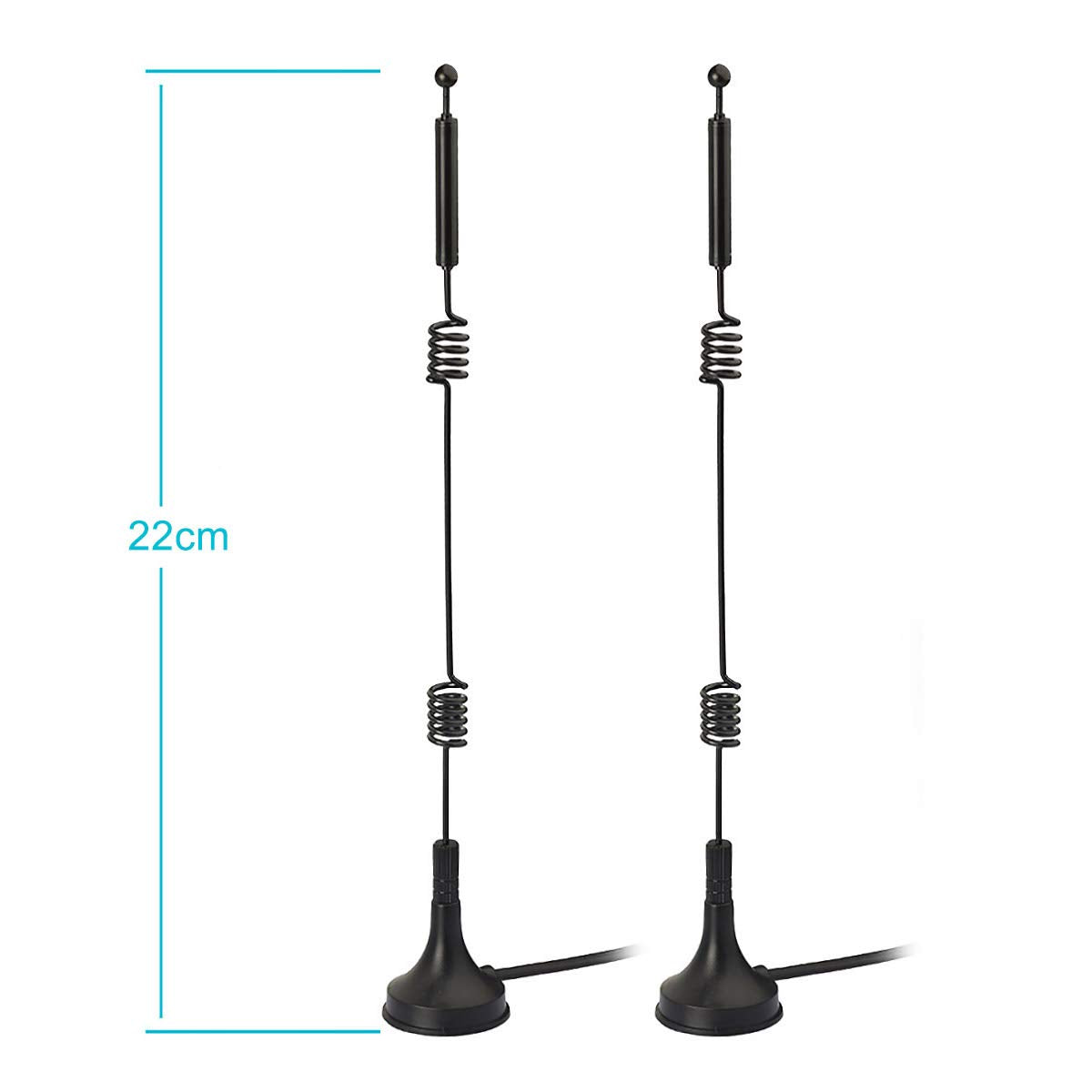 Bingfu Dual Band Wifi 2.4Ghz 5Ghz 5.8Ghz 9Dbi Magnetic Base Mimo Rp Sma Male Antenna 2 Pack For Wifi Router Wireless Network Car