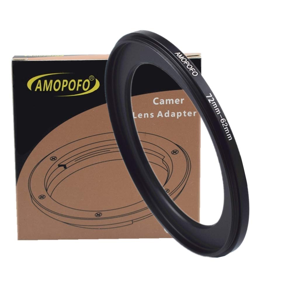 72 To 62Mm Metal Ring/72Mm To 62Mm Step Down Rings Filter Adapter For Uv,Nd,Cpl,Metal Step Down Rings,Compatible With All 72Mm Camera Lenses & 62Mm Accessories