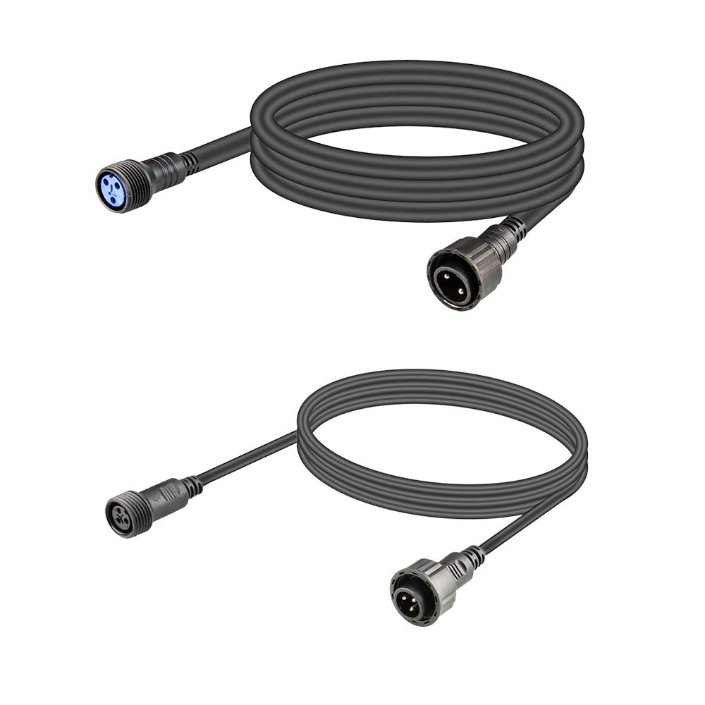 Waterproof Dmx Power Cord, 2M 6.6Ft Male Female Dmx+Power Data Output Connector, Waterproof Dmx Cable & Power Extension Cable, I