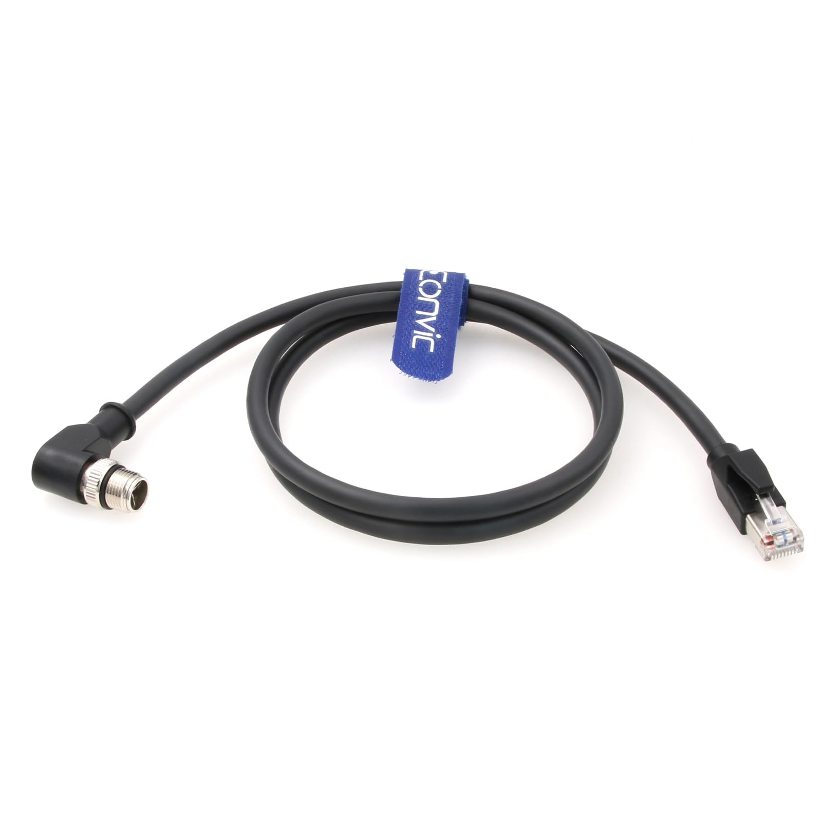 Eonvic Ethernet Cable M12 X Type Right Angle 8 Position To Rj45 Waterproof Industrial Shielded Network High Flex Cable For Cognex