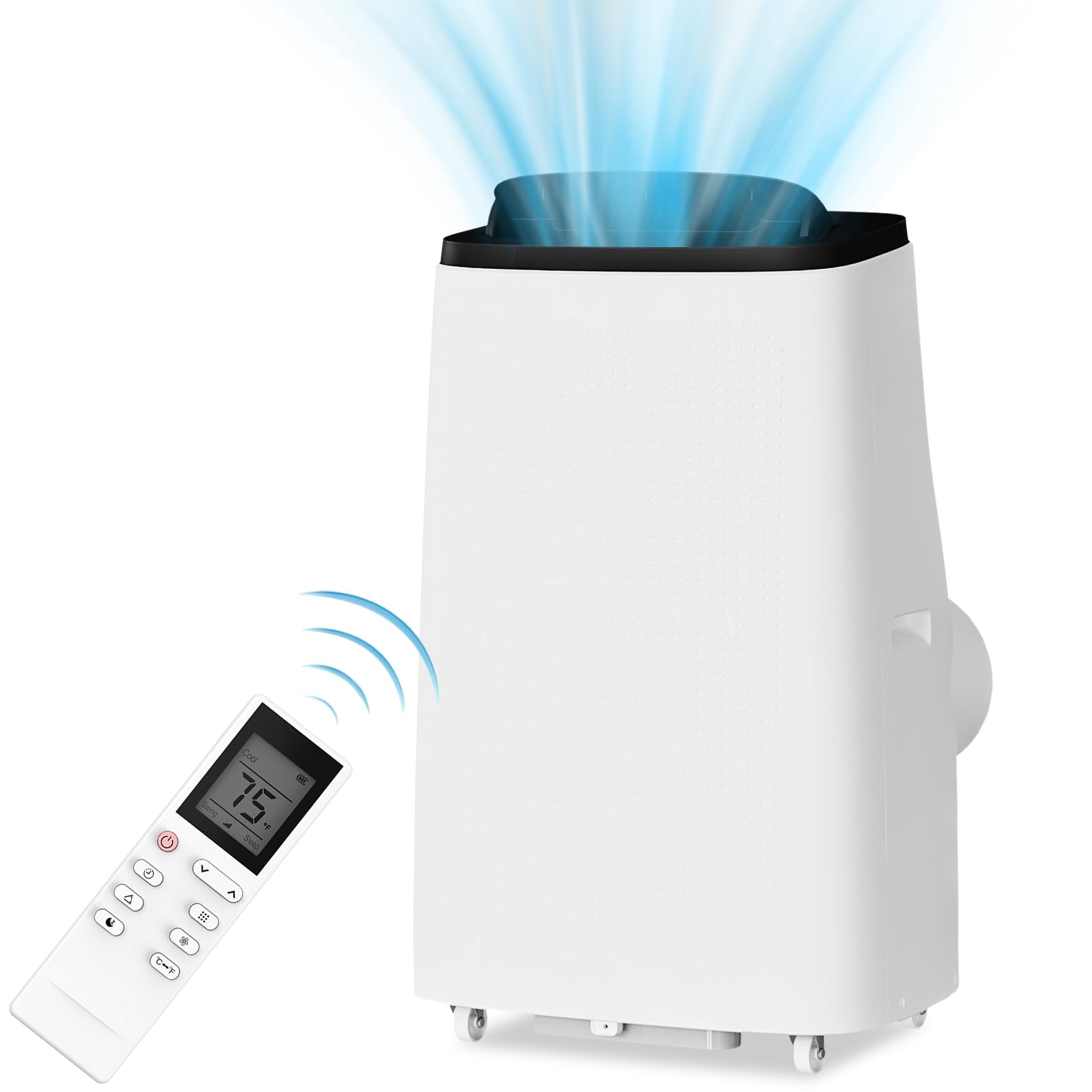 14000 BTU Portable Air Conditioners,Cools Room Up to 750 Sq.Ft,4-in-1 Quiet Portable AC Unit with Cool/Sleep/Dry/Fan Mode,Remote
