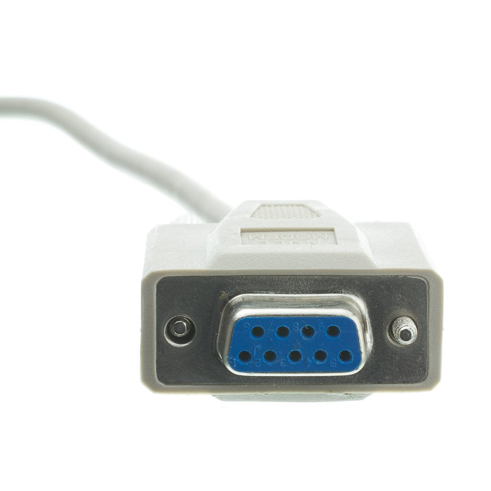 Cablewholesale Null Modem Cable, Db9 Male To Db9 Female Serial Cable, Ul Rated, 8 Conductor, Beige, Db9 Serial Null Modem Cable