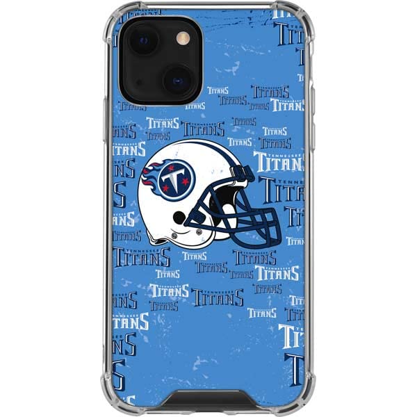 Skinit Clear Phone Case Compatible With Iphone 14   Officially Licensed Nfl Tennessee Titans   Blast Design