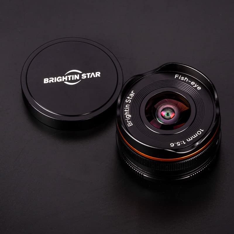 Brightin Star 10Mm F5.6 Fisheye Manual Focus Prime Lens For Canon Eos M Mount Mirrorless Cameras, Aps C Ultra Wide Angle Fixed L
