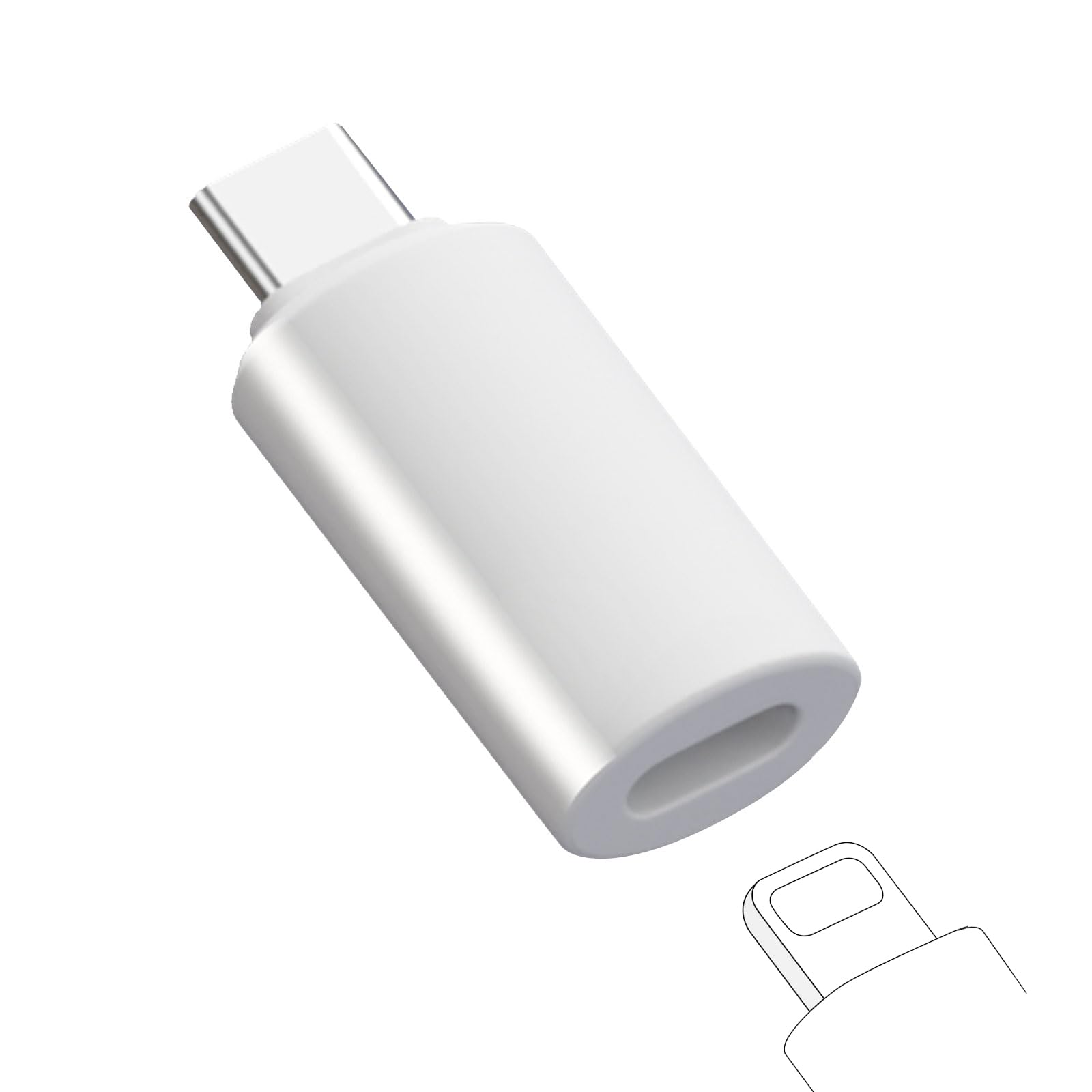 For Type-C Male To Lightning Female Adapter Converter,For Usb C Male To Lightning Female Cable Support Charging/Data Transfer An