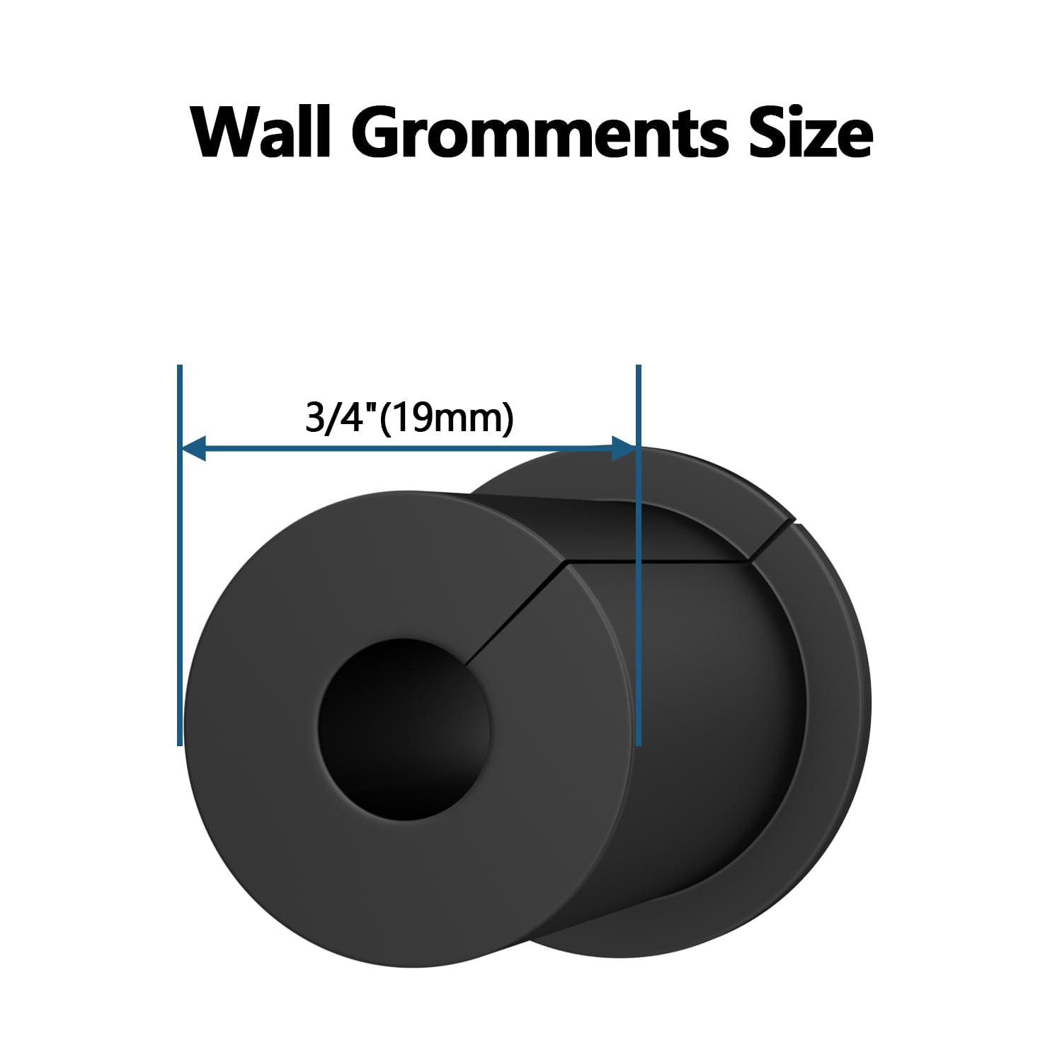 2Pcs 3/4 Inch Starlink Wall Grommets For Cables,Wall Cable Pass Through For Starlink,Star Link Cable Routing Kit Accessories For