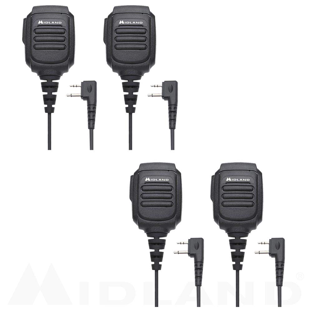Midland Avph10 Handheld/Wearable Speaker Microphone With Push To Talk For Gmrs Radios (4 Pack)�