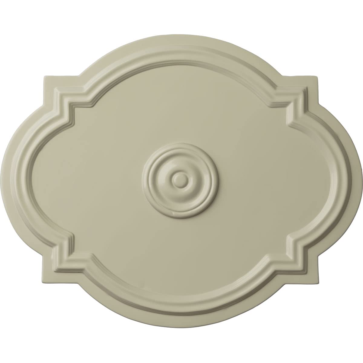 Ekena Millwork Cm21Wacyf Waltz Ceiling Medallion, 21 1/4''W X 17 3/8''H X 1''P, Hand Painted Clear Yellow