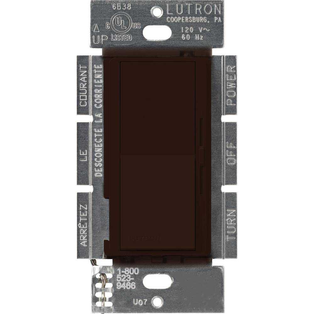 Lutron Diva 3-Speed Fan Control, Single-Pole/3-Way, DVFSQ-F-BR, Brown