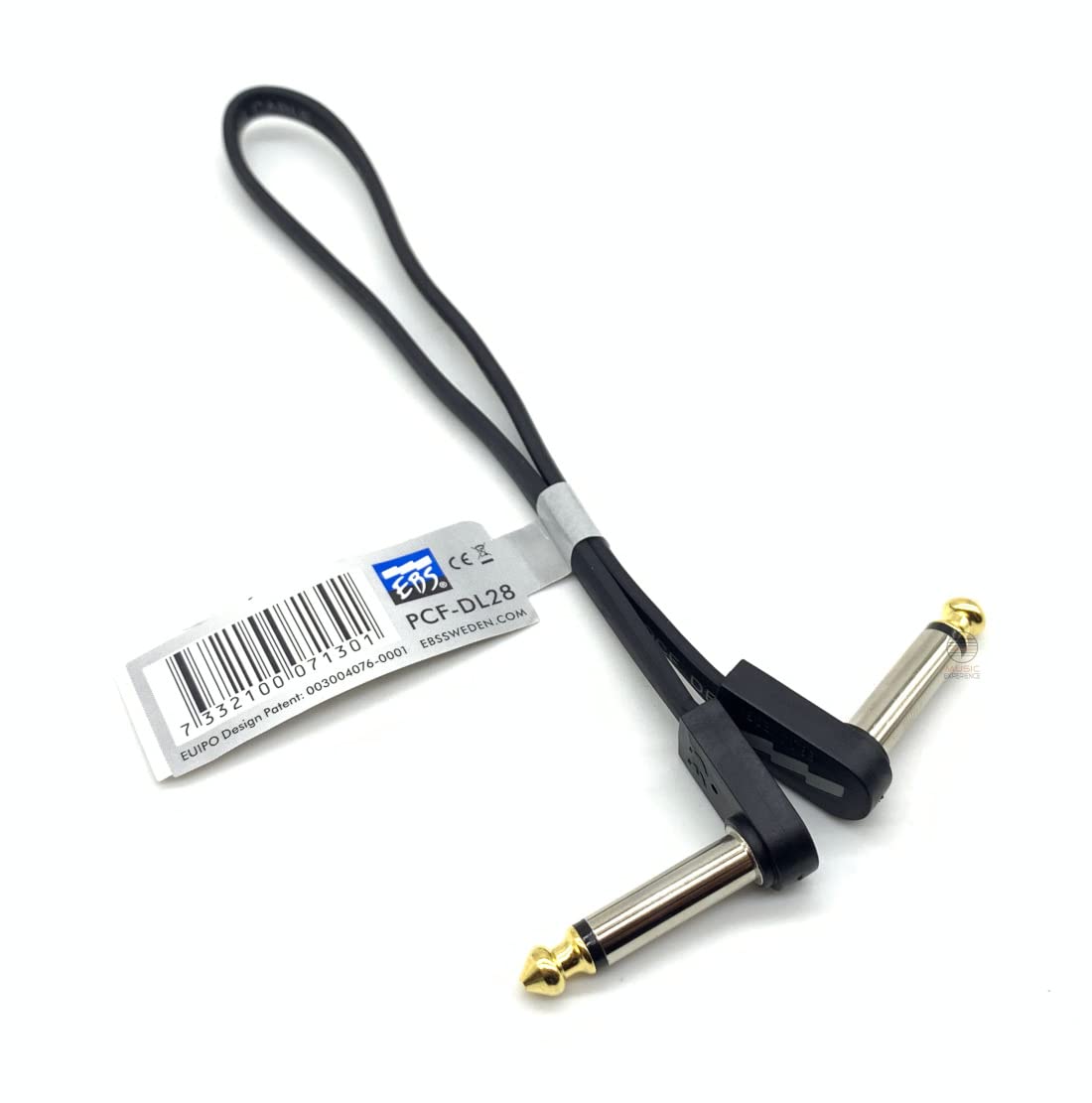 Ebs Pcf-Dl28 Deluxe Flat Patch Cable - 28 Centimeter, Angle-Angle