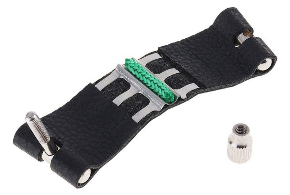 Jiayouy Artificial Leather Soprano Saxophone Mouthpiece Sax Ligature Fastener Compact Durable Black