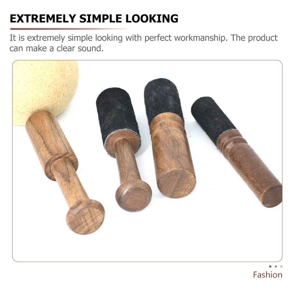 Coheali Chanting Bowl Mallet 2Pcs Singing Bowl Sticks Wooden Buddha Sound Bowl Knocking Sticks Yoga Meditation Sound Bowl Strike