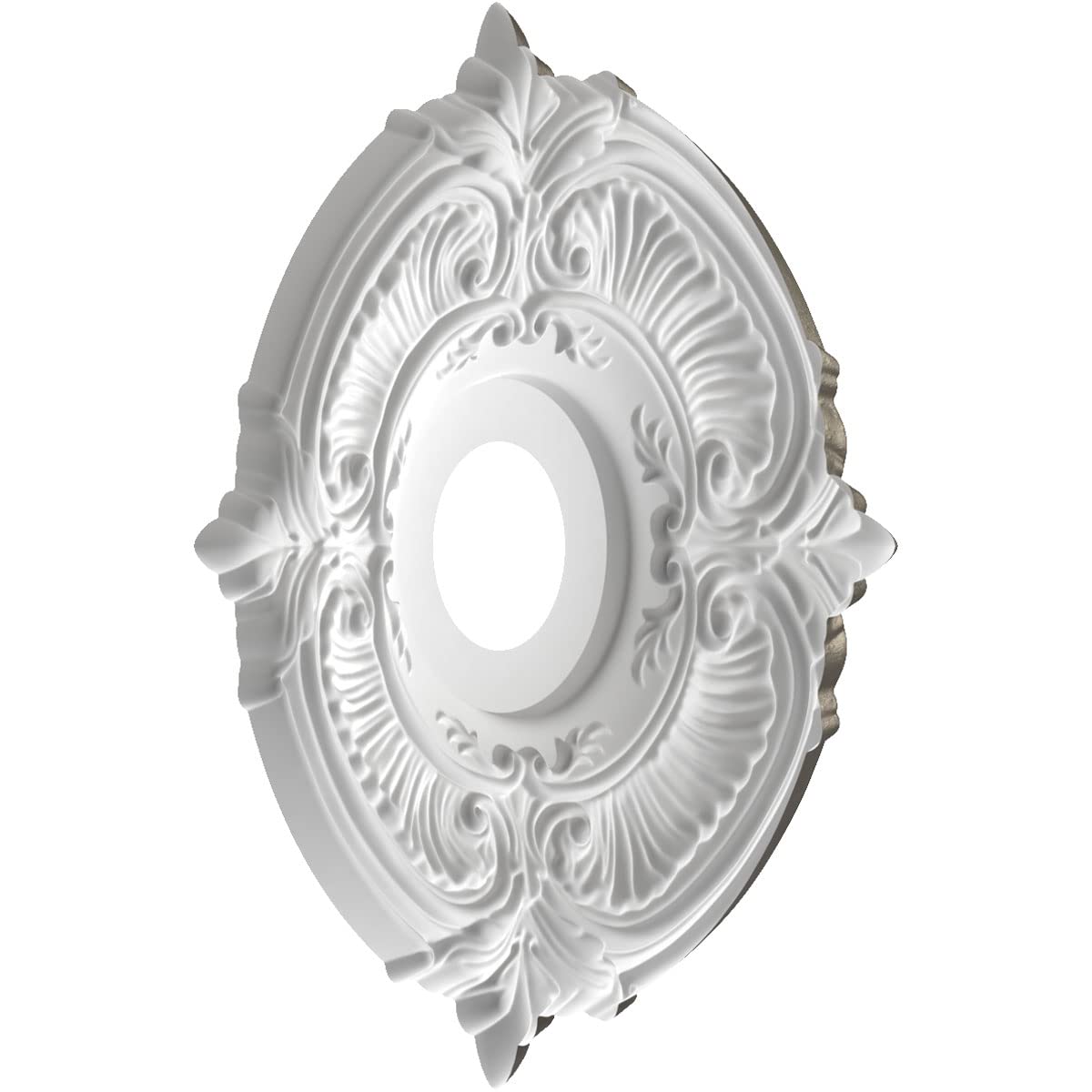 Ekena Millwork Cmp16Atdst Attica Thermoformed Pvc Ceiling Medallion (Fits Canopies Up To 5 5/8), 16Od X 3 1/2Id X 1P, Universal
