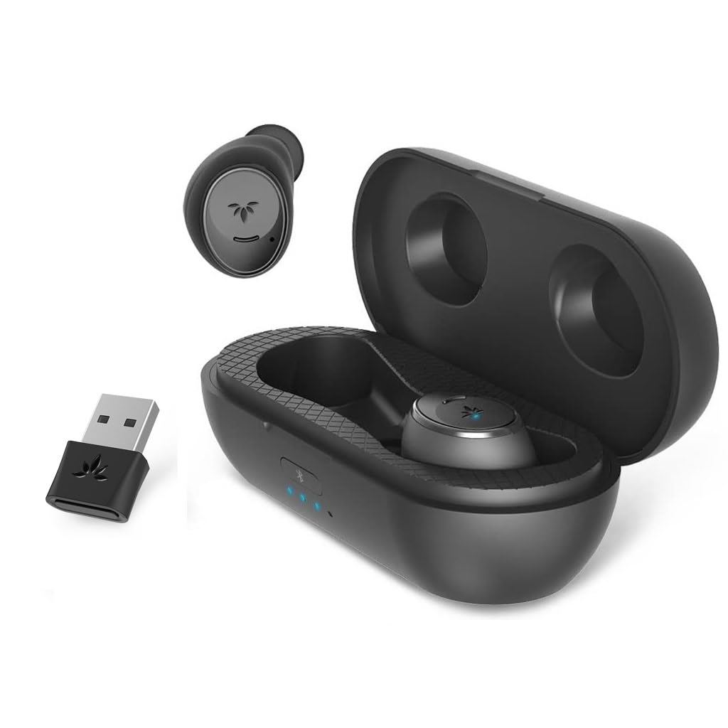 Avantree Ace M10   Wireless Earbuds For Pc Laptop Computer With Usb Adapter, Bluetooth 5.2, Noise Cancelling Mic For Clear Calls