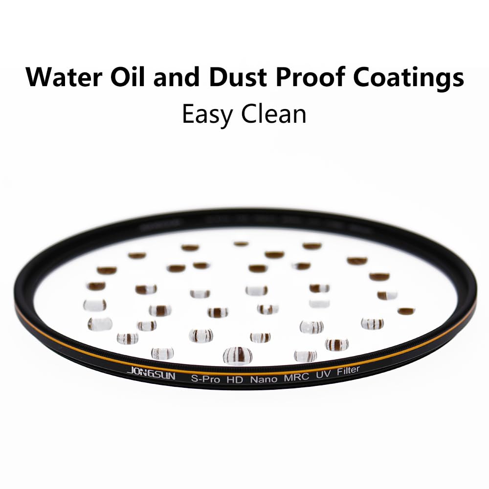 Jongsun 52Mm Uv Filter, S Pro Hd Nano Mrc Camera Ultraviolet Protection Filter, Multicoated, B270, Ultra Slim, Lens Cloth Kit